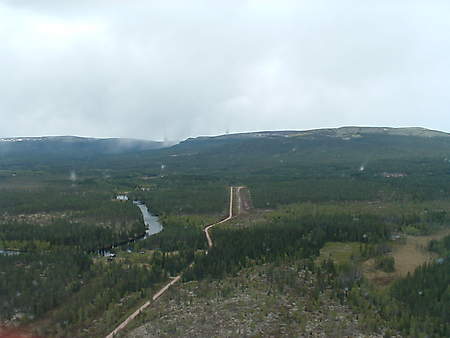 Approach to land at Ljordalen